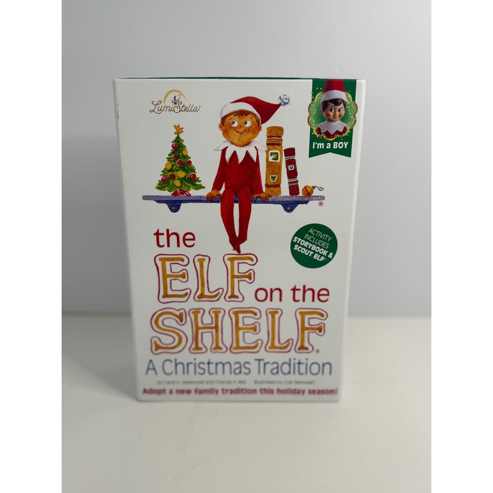 The Elf on the Shelf A Christmas Tradition Blue Eyed Boy Scout Elf and Book Set